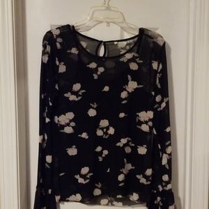 Blouse with spaghetti strap under shirt